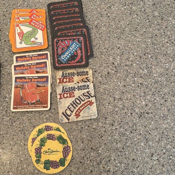 Vintage 90s Beer Restaurant Cardboard Coasters Lot of 30 - Picture 3 of 4